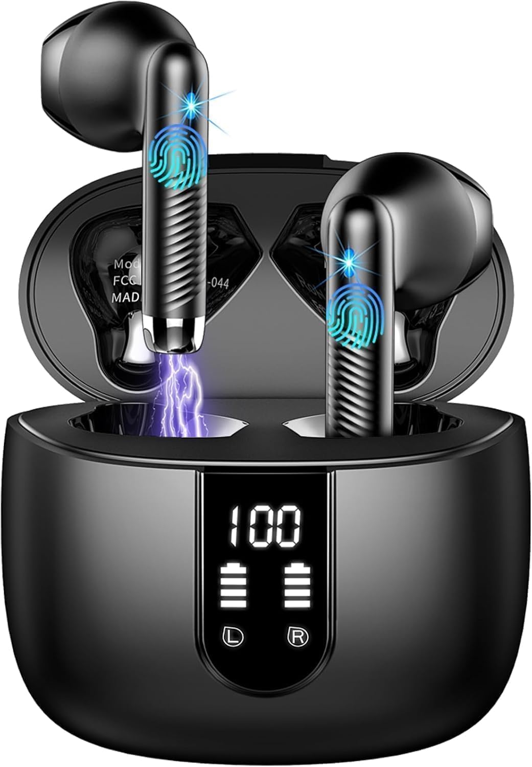 Cuffie Bluetooth, 2026 6D Stereo Auricolari Bluetooth 5.4 con App EQ Personalizzato/6 ENC Mic,56Ore Cuffie Wireless In Ear Riduzione Rumore Cuffie Senza Fili IP7 Impermeabili Cuffiette per iOS/Android