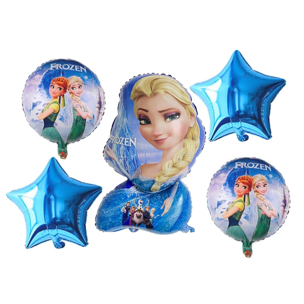 BrainGiggles Frozen Birthday Party Decoration - Frozen Party Supplies with Elsa Balloons - Birthday Decoration for Girls (FOIL BALLOON)