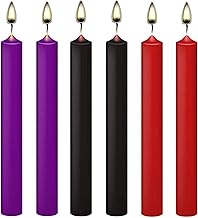 6 Pieces Low Temperature Candles, Romantic Candle, Dinner Candle with Cotton Wicks for Rituals, Vigil with Candles, Home Decoration
