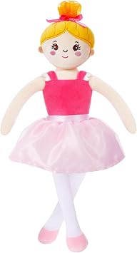 Ballerina Princess Doll Girls Gift - Snuggle Plush Toy Ballet Girl Soft Baby Princess Dolls for Ballerina Lover Toddler Dancer Sister for Birthday Gift Childrens Day 15 Inch