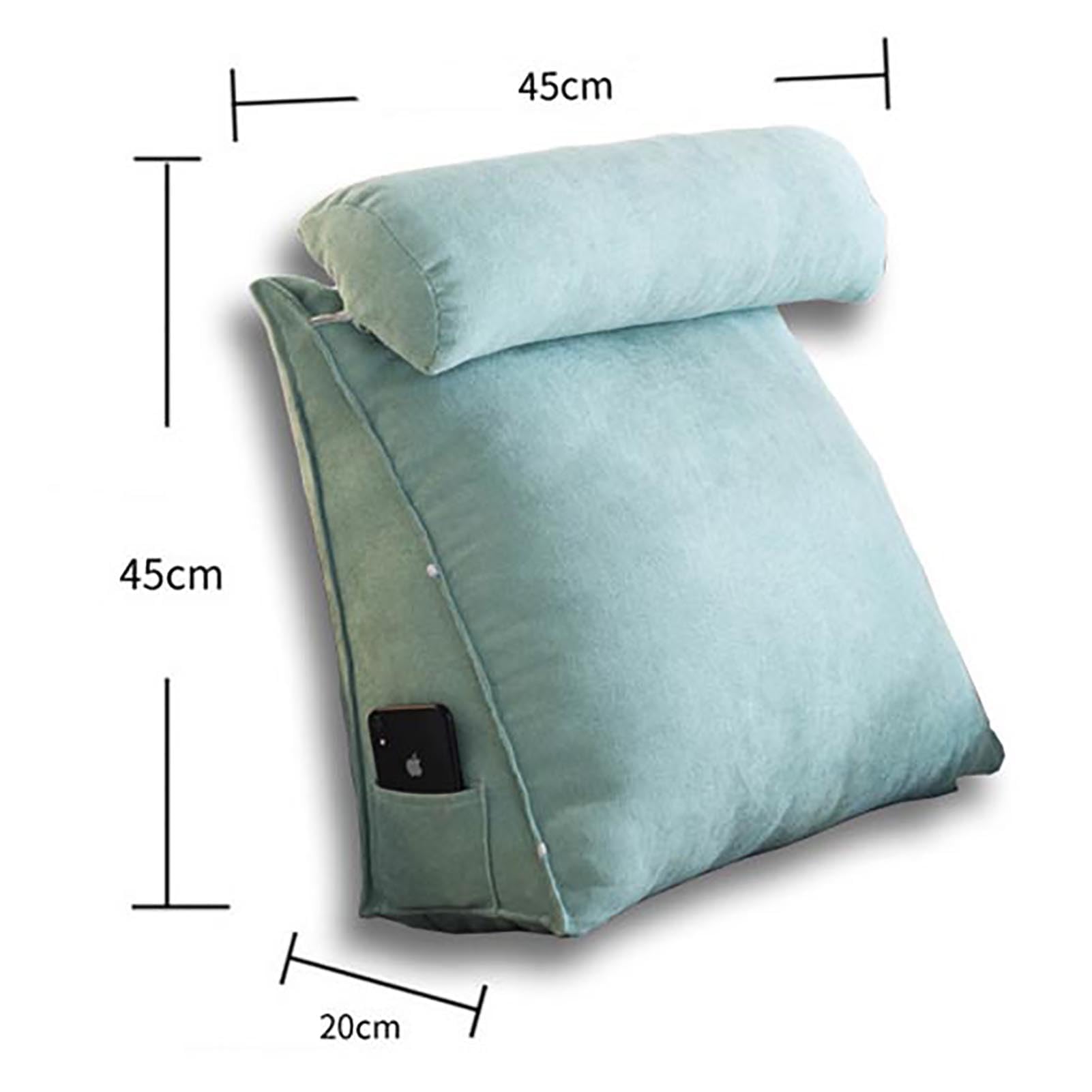 Respaldo De Lectura En CuñA, con Almohada Cervical Ajustable, AlmohadóN De Apoyo Lumbar, Cojines para Posicionar La Espalda, Funda De Chenilla ExtraíBle
