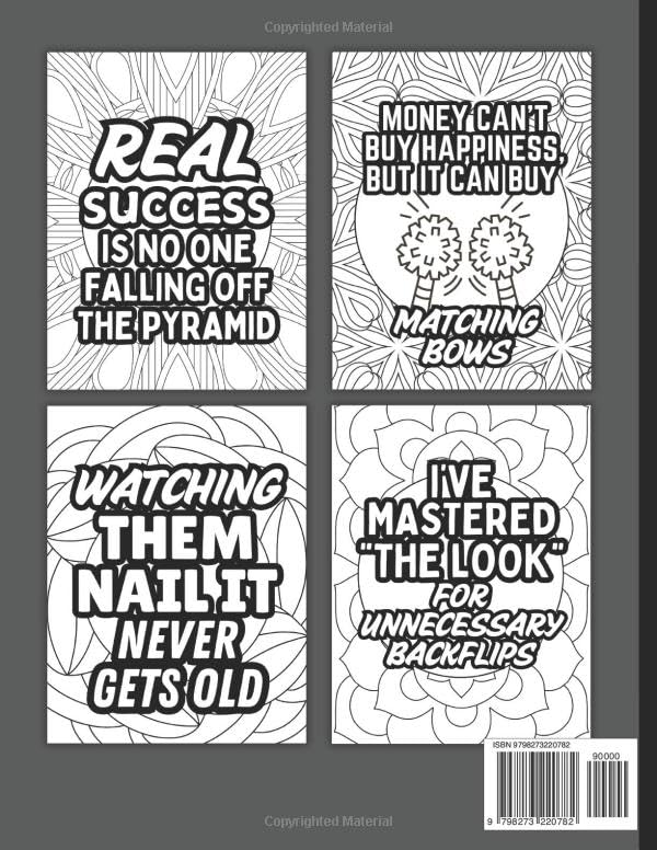 Cheer Coach Life & Laughs: Funny Gift Coloring Book for Cheer Coaches: Hilarious and Relatable Stress-Relief Quotes for Pep Leaders, Team Instructors, Choreography Directors, Assistant Coaches - Image 2