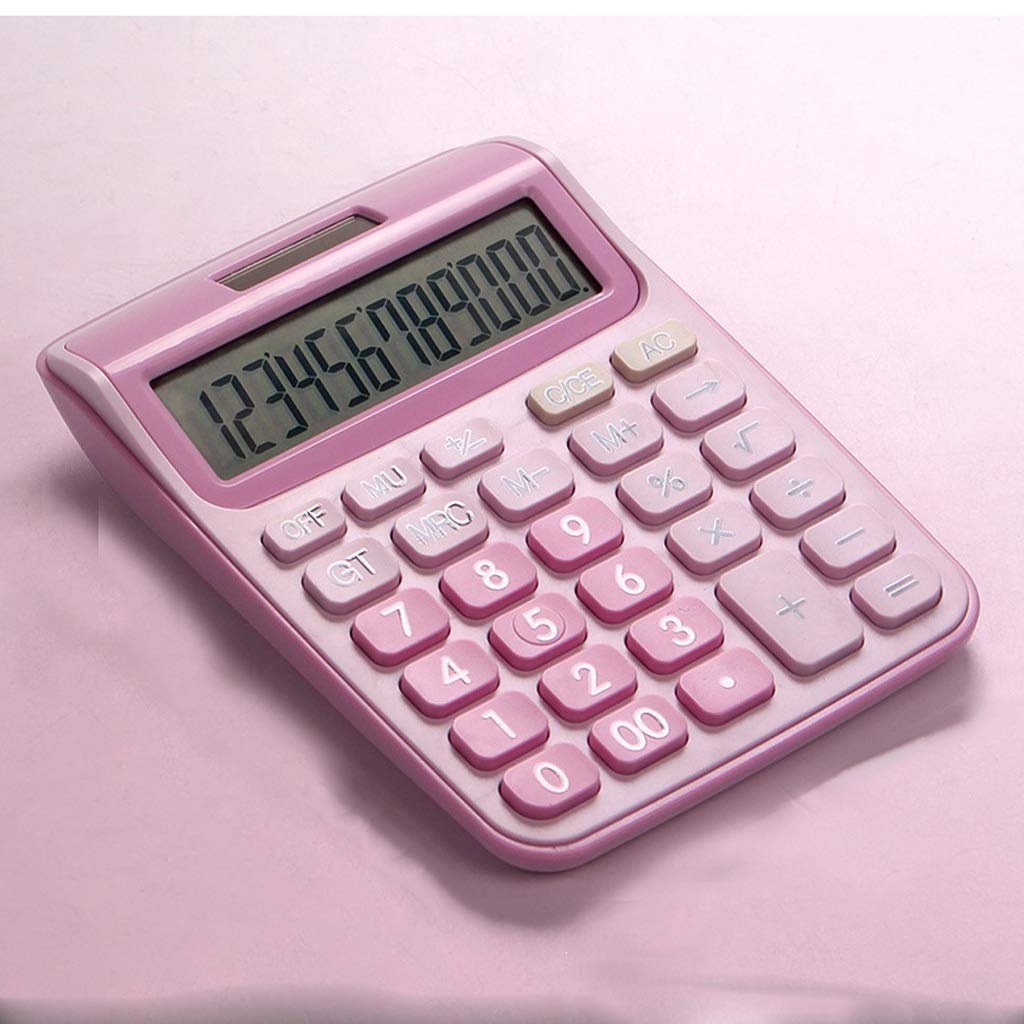 FMURY - Calculadora de escritorio de 12 dígitos, botones grandes, herramienta de contabilidad financiera, botones grandes, batería y energía solar