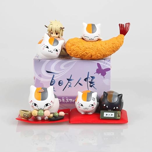 Amazon Co Jp Zhangdage 夏目友人帳ニャンコ先生 アニメキャラクターモデルセット4個 アクションフィギュア Pvcフィギュア像 アニメフィギュアモデル デスクトップの装飾品 アニメファンへのギフト ホビー