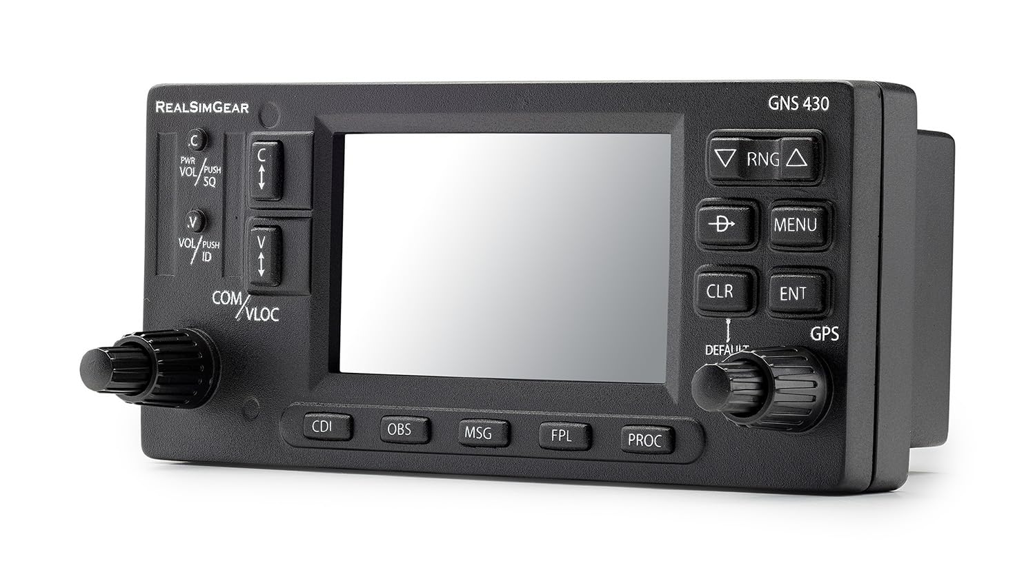 Aerosoft RealSimGear GNS430 Garmin GNS 430 Hardware für Flugsimulator mit 3,5 Zoll LCD, Desktop- & Panel-Montage, für Windows PC