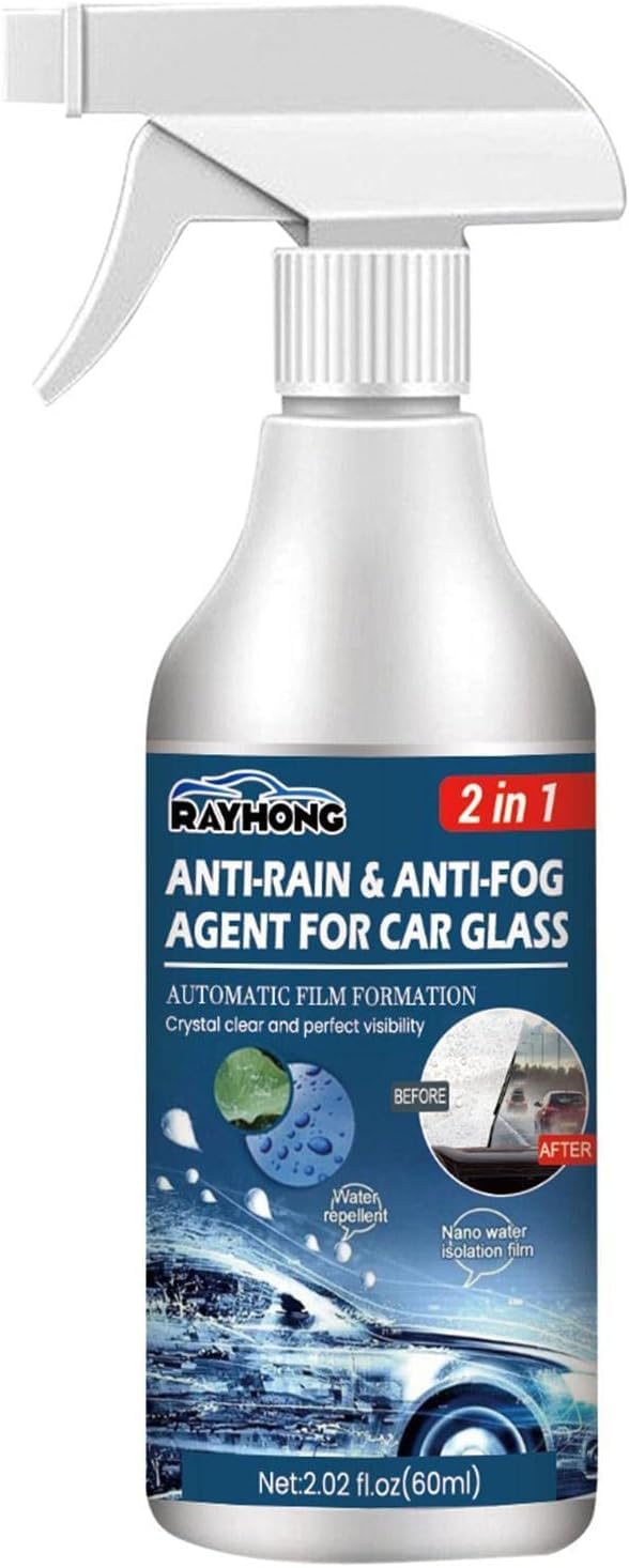フロントガラス用撥水コーティングスプレー : 車用ガラス曇り止めスプレー 曇り止め 撥水 自動車ガラス用防雨・防曇剤 防汚効果長持ち フロントガラス用コーティング剤  自動車フロント ガラス クリーニング剤 車用撥水スプレー 刺激性なし 凍結防止 グレア防止 水垢が残らない 水滴が素早く滑り落ちる 力曇り止め