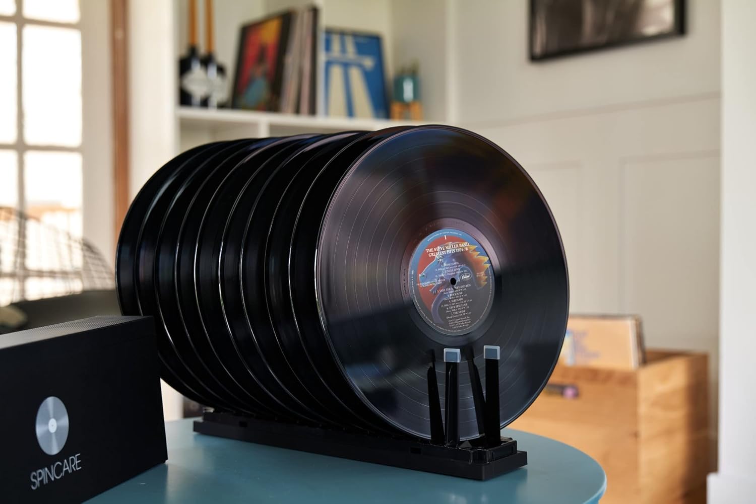 Vinyl Record Drying Rack Stand by SPINCARE Holds 10 Vinyl LPs BigaMart