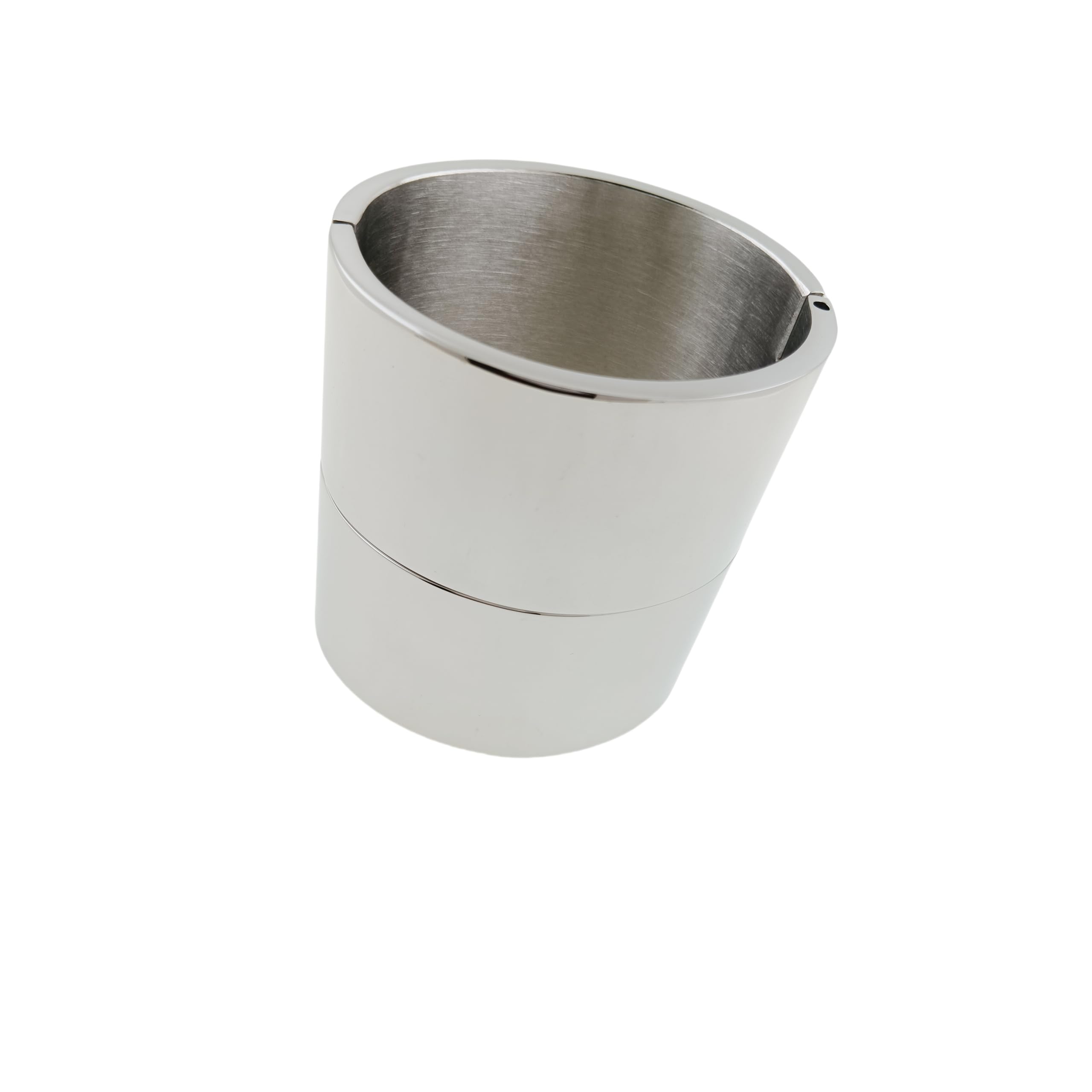 ACECHANNEL Polished shining stainless steel oval shape wrist ankle cuffs lockable bangle salve bracelets