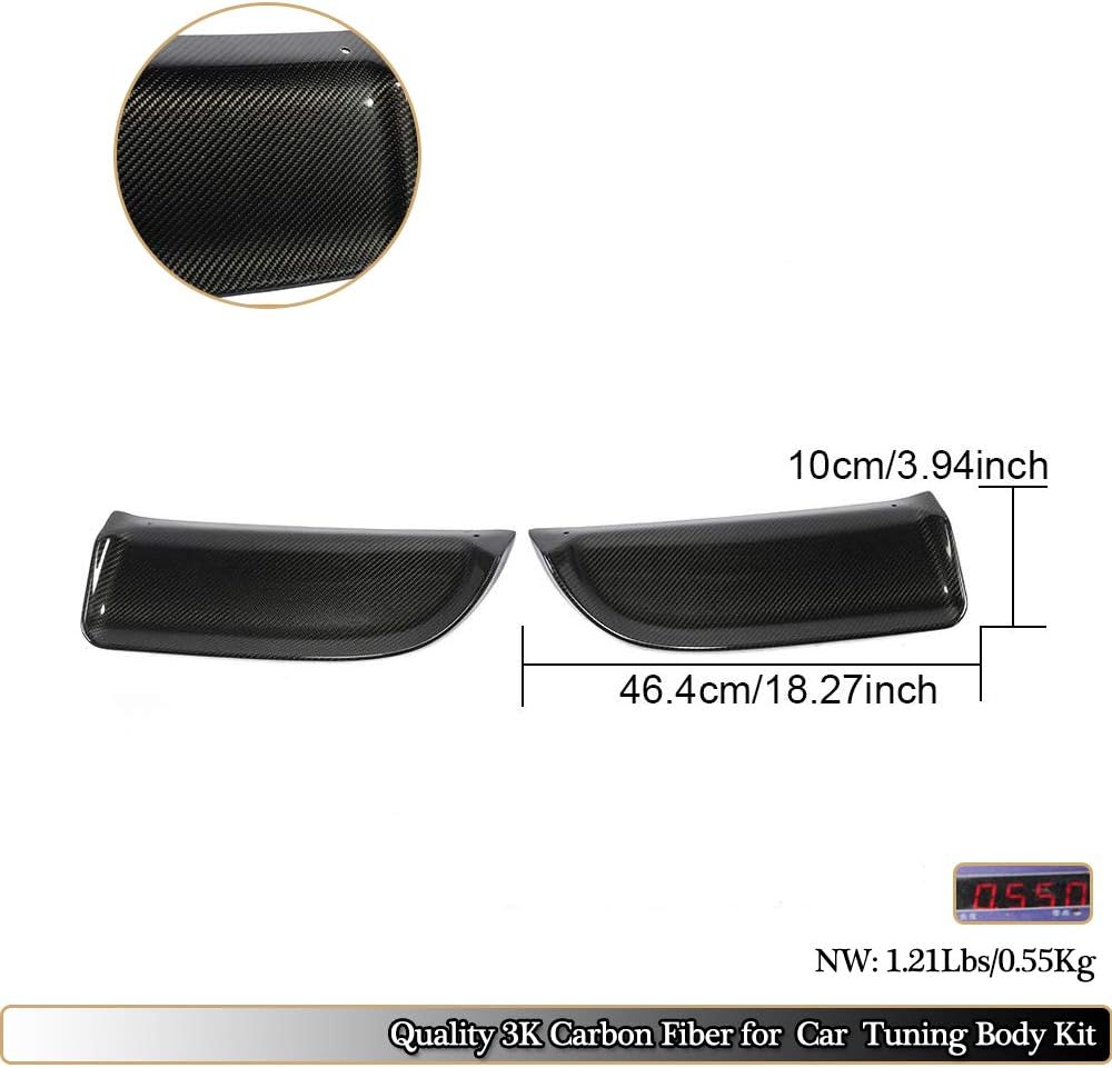 Rear Diffuser Cover fits Porsche 718 Base Boxster Cayman 2Door 2016-2019 Factory Outlet Carbon Fiber CF Lower Bumper Lip Spoiler Fender Vent Splitter Body Kit
