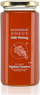 NIYAMAYA Sidr Honey 500 gm Jar | 100% Pure Honey | Unprocessed Natural Shahad | Raw Honey for Weight lose | No Sugar No Adulteration