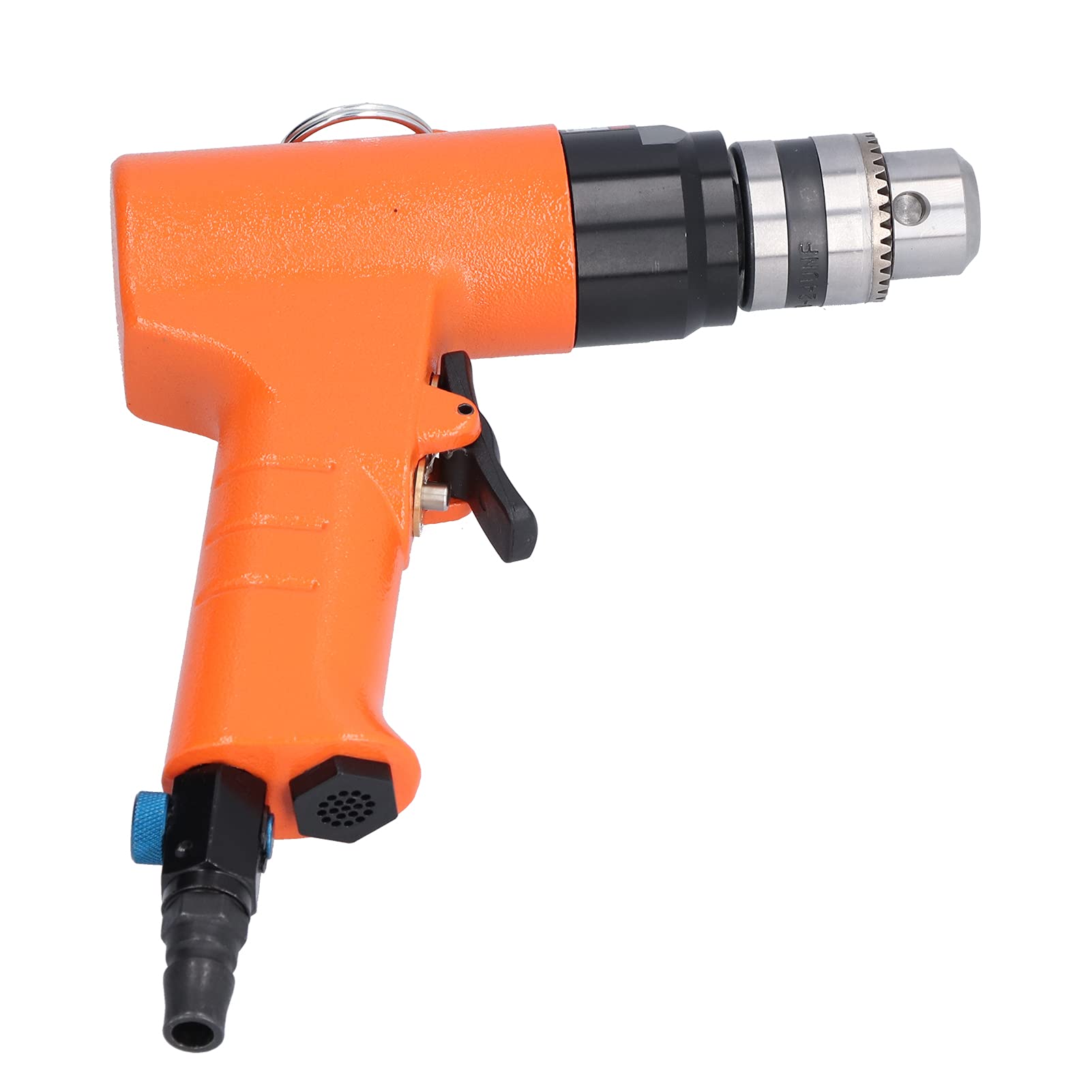 Empuñadura de taladro neumático neumático de 3/8 pulg. Potente diseño de rodamiento doble Reversible CW CCW 1400 rpm Velocidad ajustable para perforación de madera, hierro y