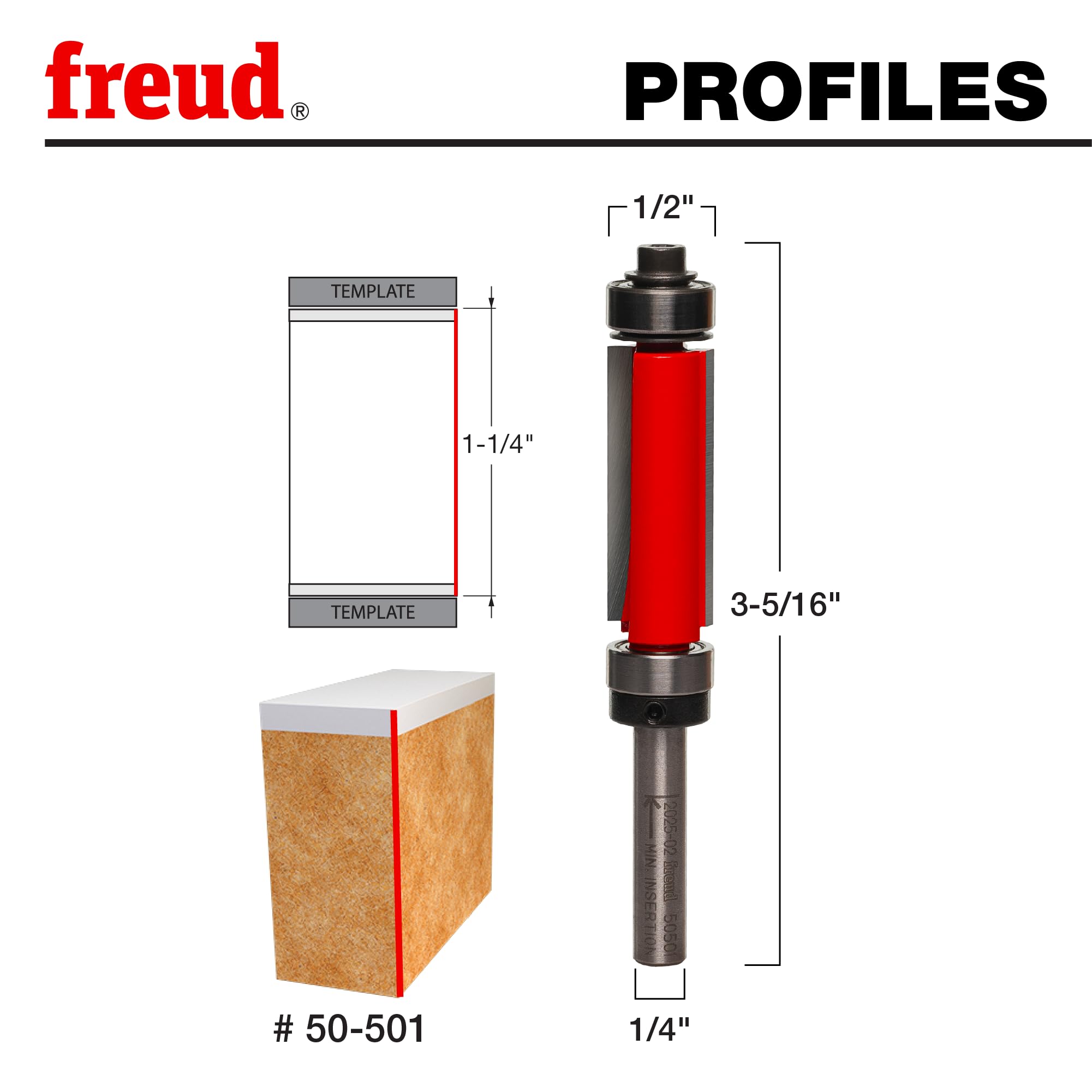 Freud 50-501 Router Bit - Precision Flush Trim -3