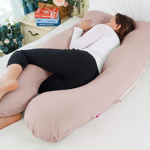 Miniatura 5 de Meiz Almohadas de embarazo, almohadas refrescantes de embarazo para dormir, almohada de maternidad para mujeres embarazadas altas, almohada corporal