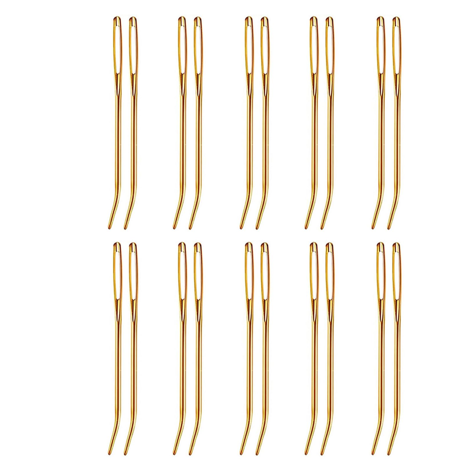 NEWFT 20 Pieces Yarn Knitting Needle Sewing Needle Large Eye Curved Sweater Stitching Weaving for Sewing