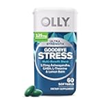 Ultra Strength Goodbye Stress Softgels, GABA, Ashwagandha, L-Theanine and Lemon Balm, Stress Relief Supplement - 60 Count