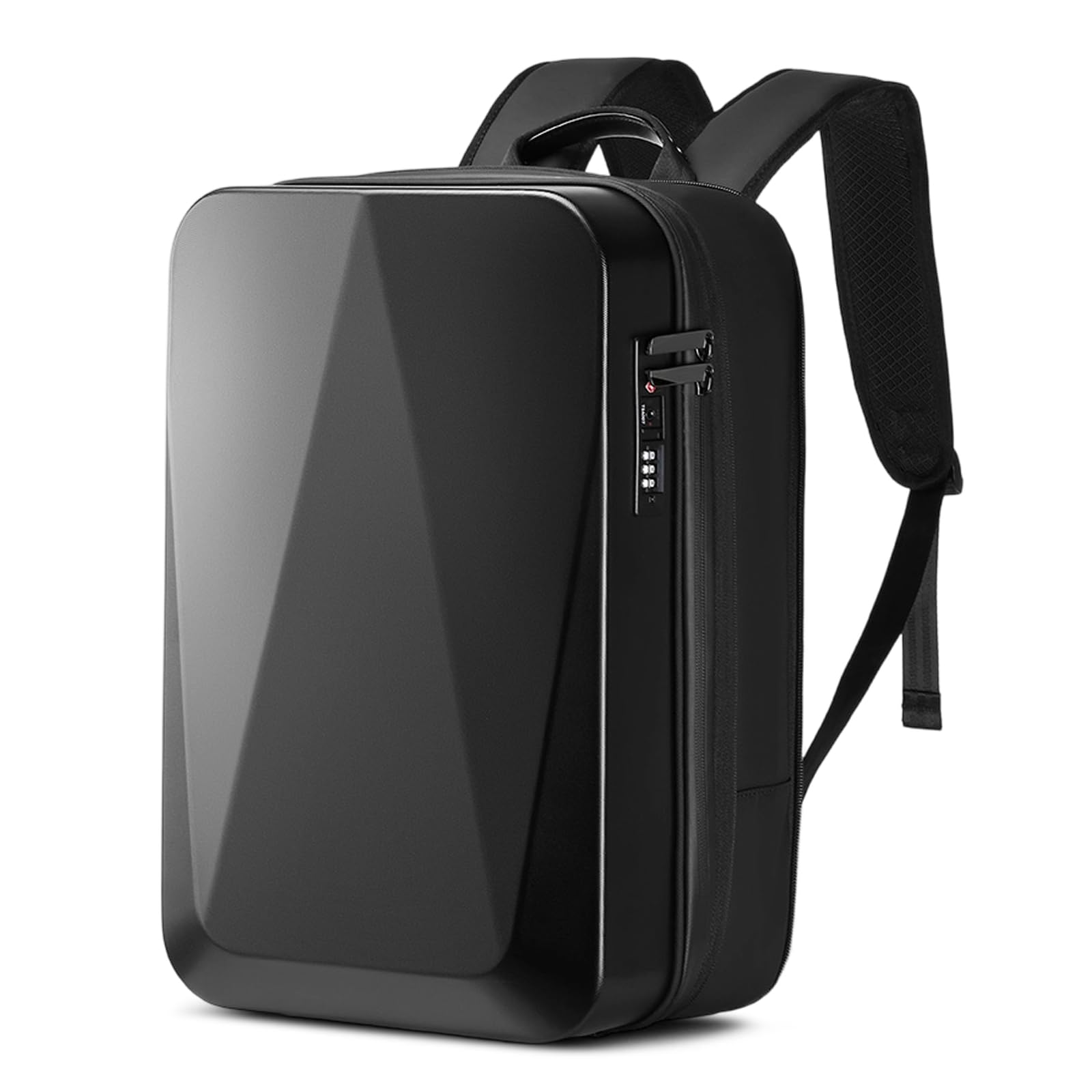 VARLIVOO Sac à Dos Ordinateur Portable Extensible Homme 15,6 Pouces, Antivol Imperméable avec Port USB, Sac à Dos PC Rigide pour Travail, Voyage et Loisirs, Noir A, Extensible