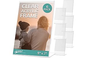 pbf 5x7 Acrylic Sign Holder | 5 x 7 Vertical Stand Up...