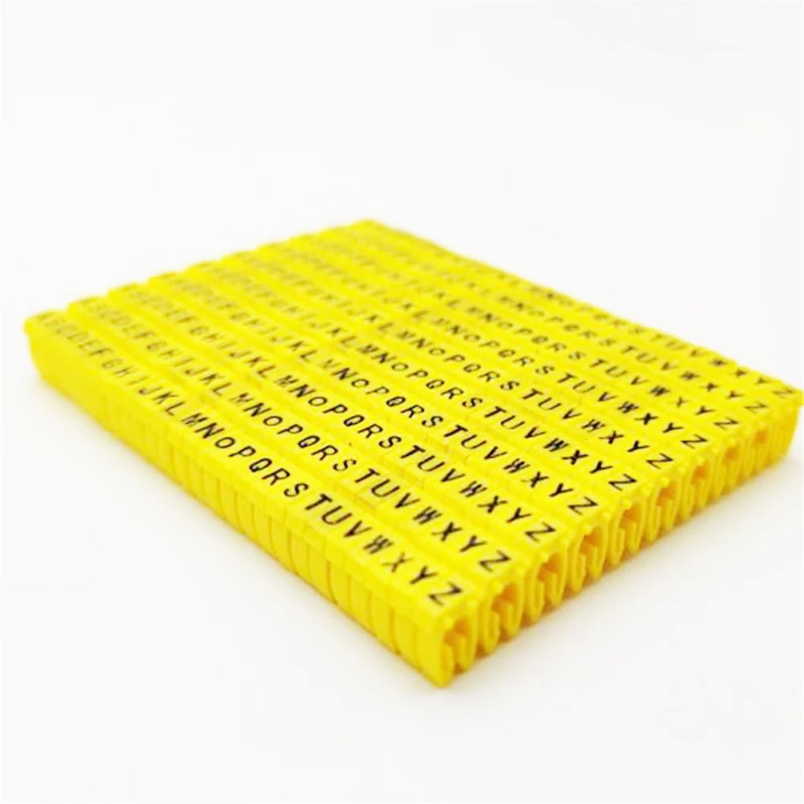 Puaisjn 2-3Mm Wire Cord Cable Marker, Cable Marking Wire Marker Tags Cat5e Cat6 Multicolor Number Letter 2-10Mm Pack 150-390Pcs(,390Pcs A-Z Yellow)
