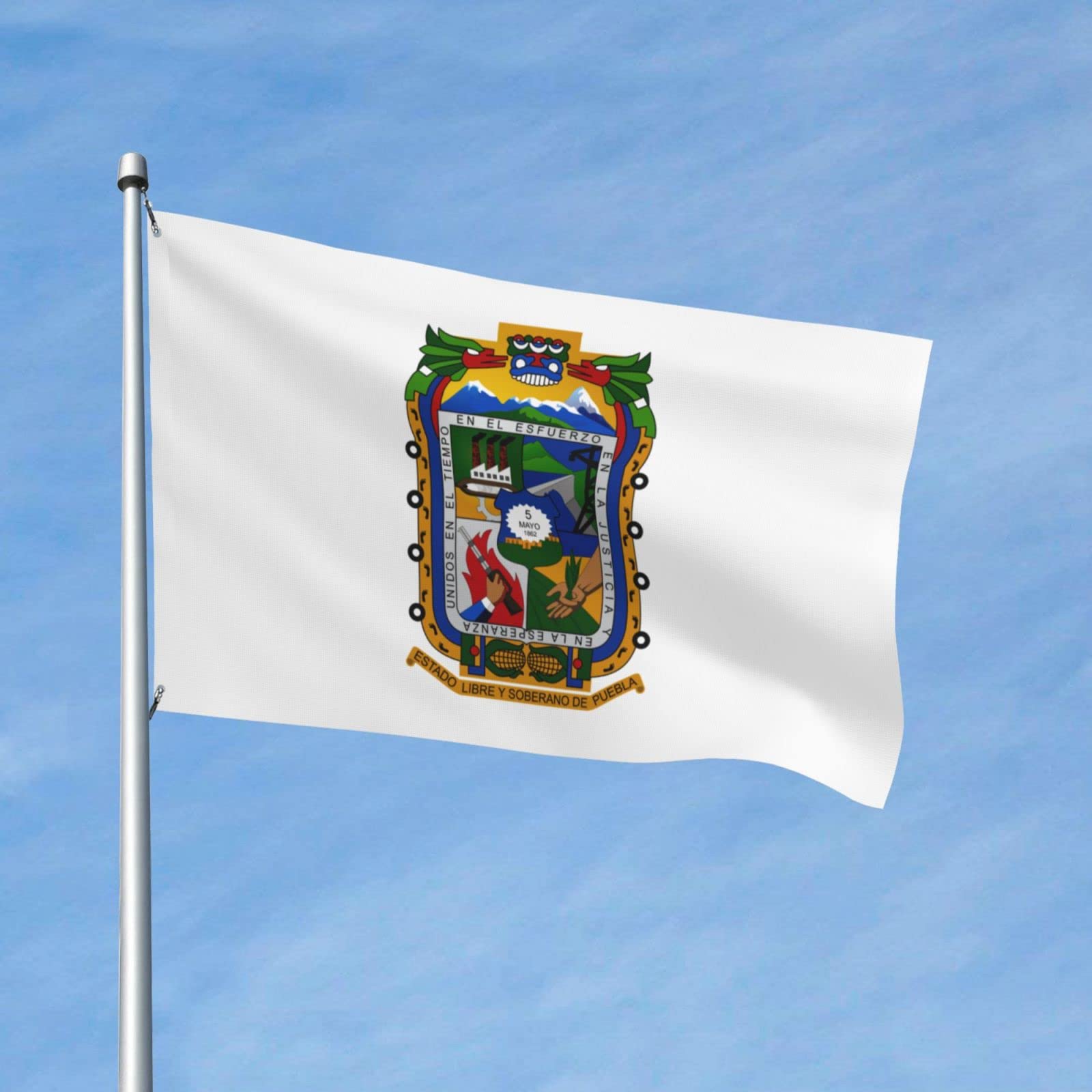Amazon.com : ZKLCRYTR Flag of Puebla 3x5 Outdoor Banner Double