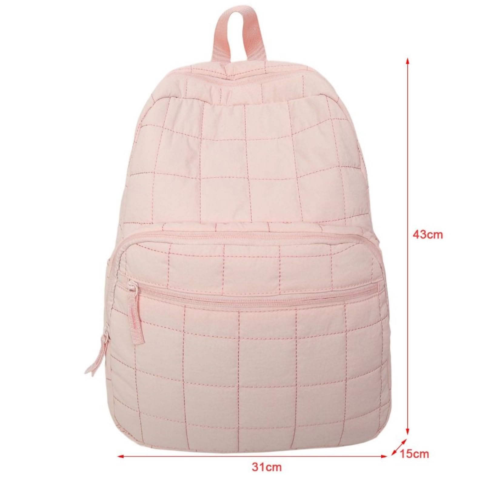 Zaino da Viaggio Nero Quilted Lightweight Daypack Multi Scompartimento Laptop per La Navetta Scolastica Giornaliero Si Adatta al Portatile 14 Pollici-Beige