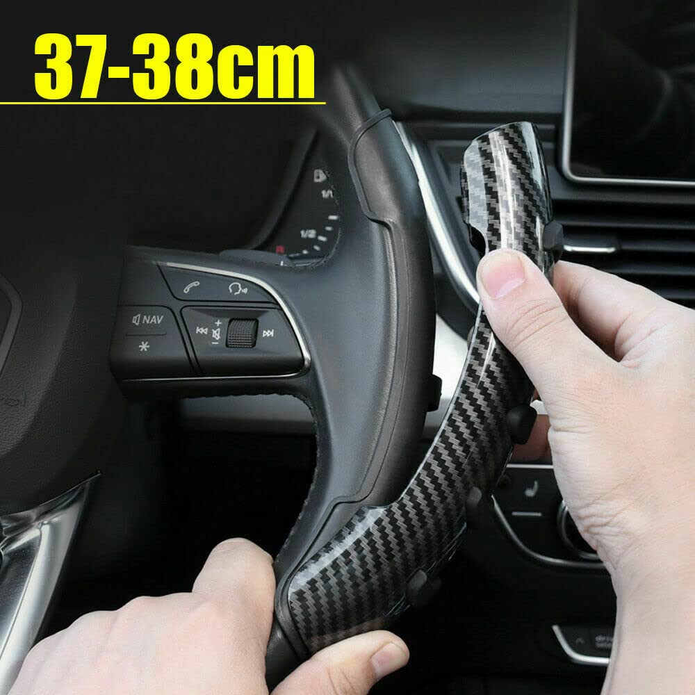Universal Car Steering Wheel Booster Cover Carbon Fiber Look Non-Slip - Foto 4