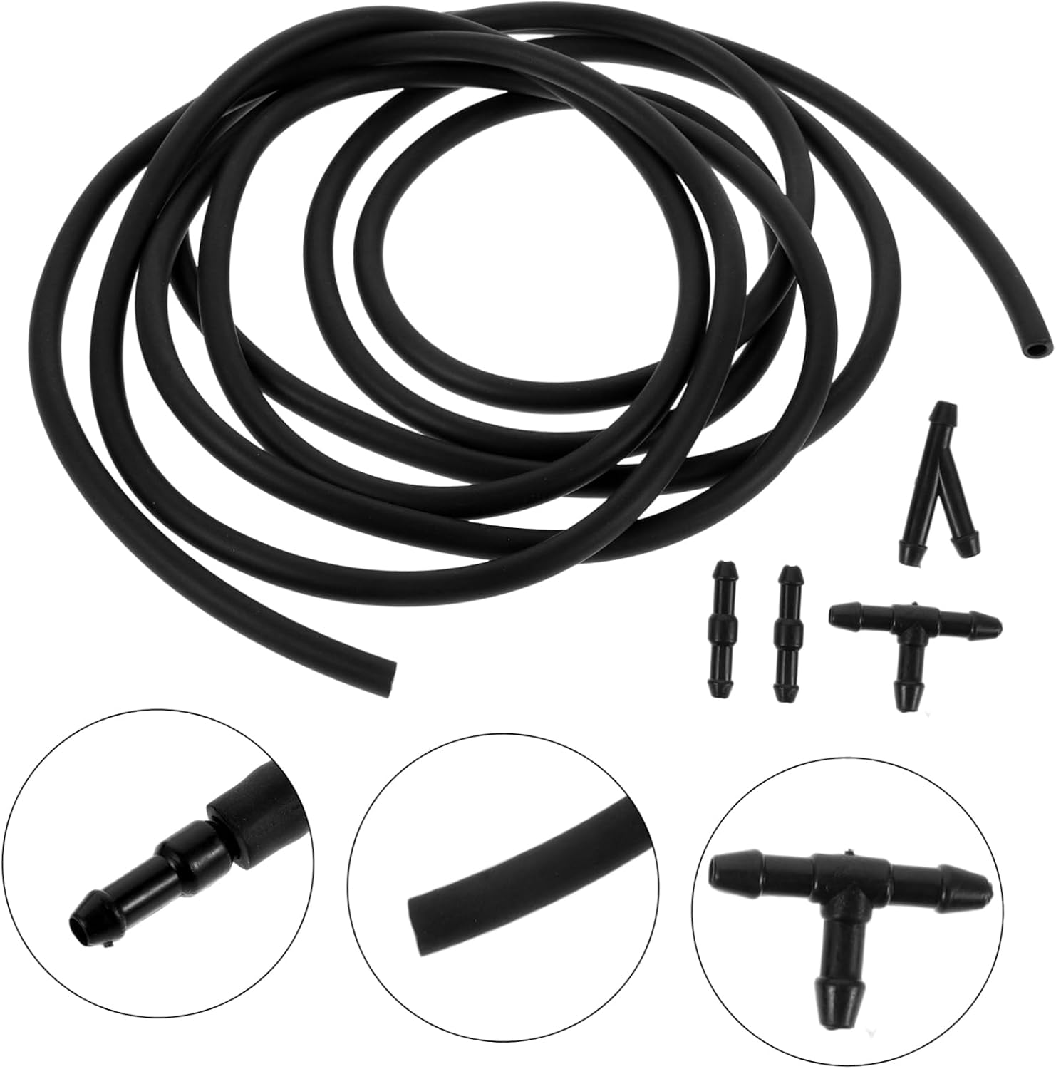 Luxshiny Auto Windshield Washer Hose Adapter Kit Quick Replacement Leakproof Connectors Enhance Car Aesthetics
