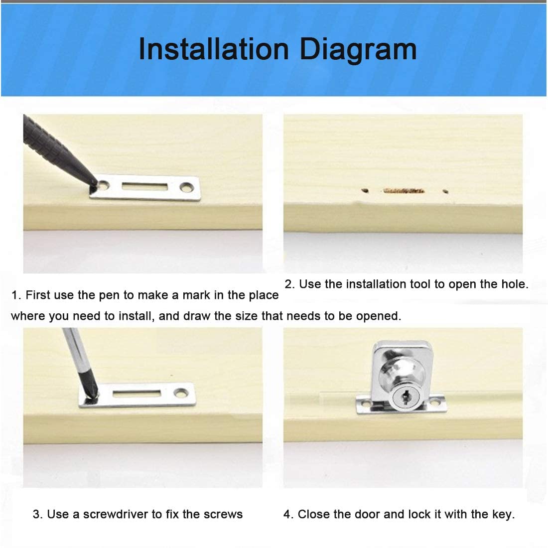Glass Cabinet Door Locks - Image 4