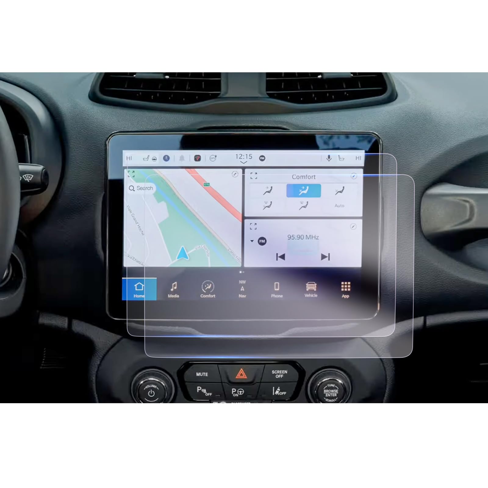 GAFAT [Nuovo Facelift 2024] Compatibile con Jeep Renegade 2024 2025 Pellicola Protettiva per Navigazione, 10,1 Nano Pellicola per Display per Renegade 2024 Uconnect, 6H Anti-Graffio (2 Pezzi