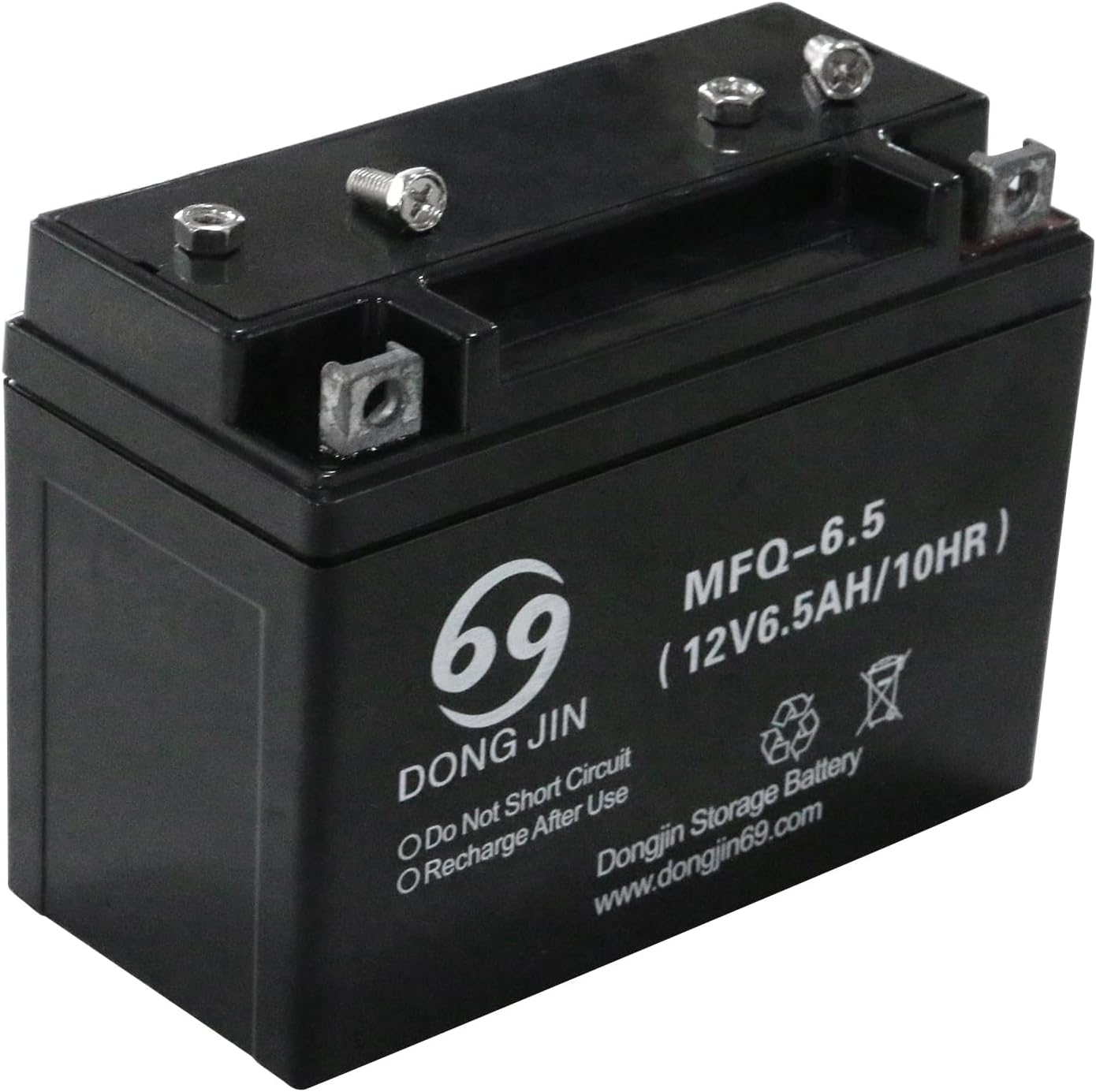 MFQ 12V 6.5AH AGM Sealed Lead Acid Battery - Maintenance-Free Replacement for Moped, Mini Bike, Quad Buggy, ATV, Motorcycle, Generator & Outdoor Power Equipment