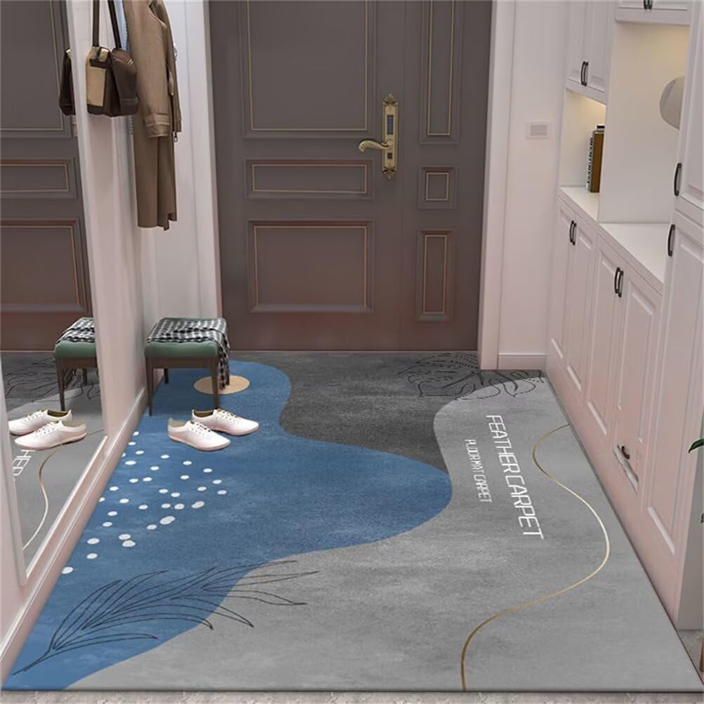 Grand tapis chambre bleu et doux de 200x250cm idéal pour enfant
