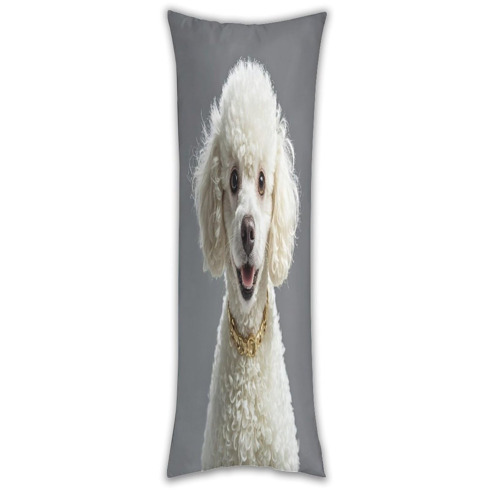 French Poodle Pillow Cases Breathable Vertical Long Pillowcase Body Pillowcase with Hidden Zipper Closure Soft and Cozy Pillow Cover 20x54 Inches for Bedroom Couch