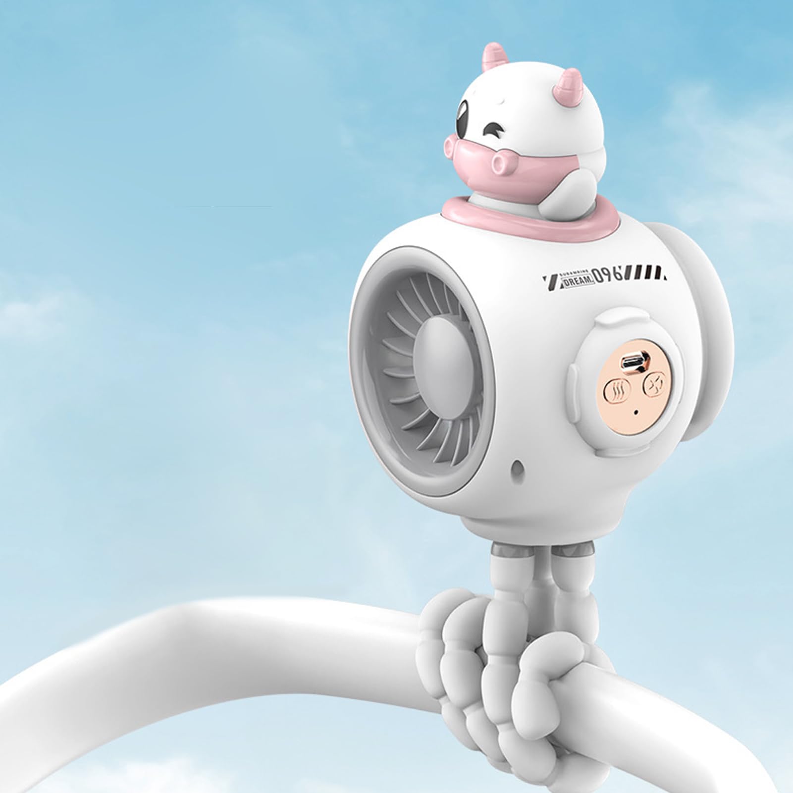 Ventilatore Portatile Per Passeggino Ventilatore Rinfrescante Per | Dispositivo di Raffreddamento con Display Intelligente per Auto Seggiolini Viaggi Campeggio Attività Esternhe
