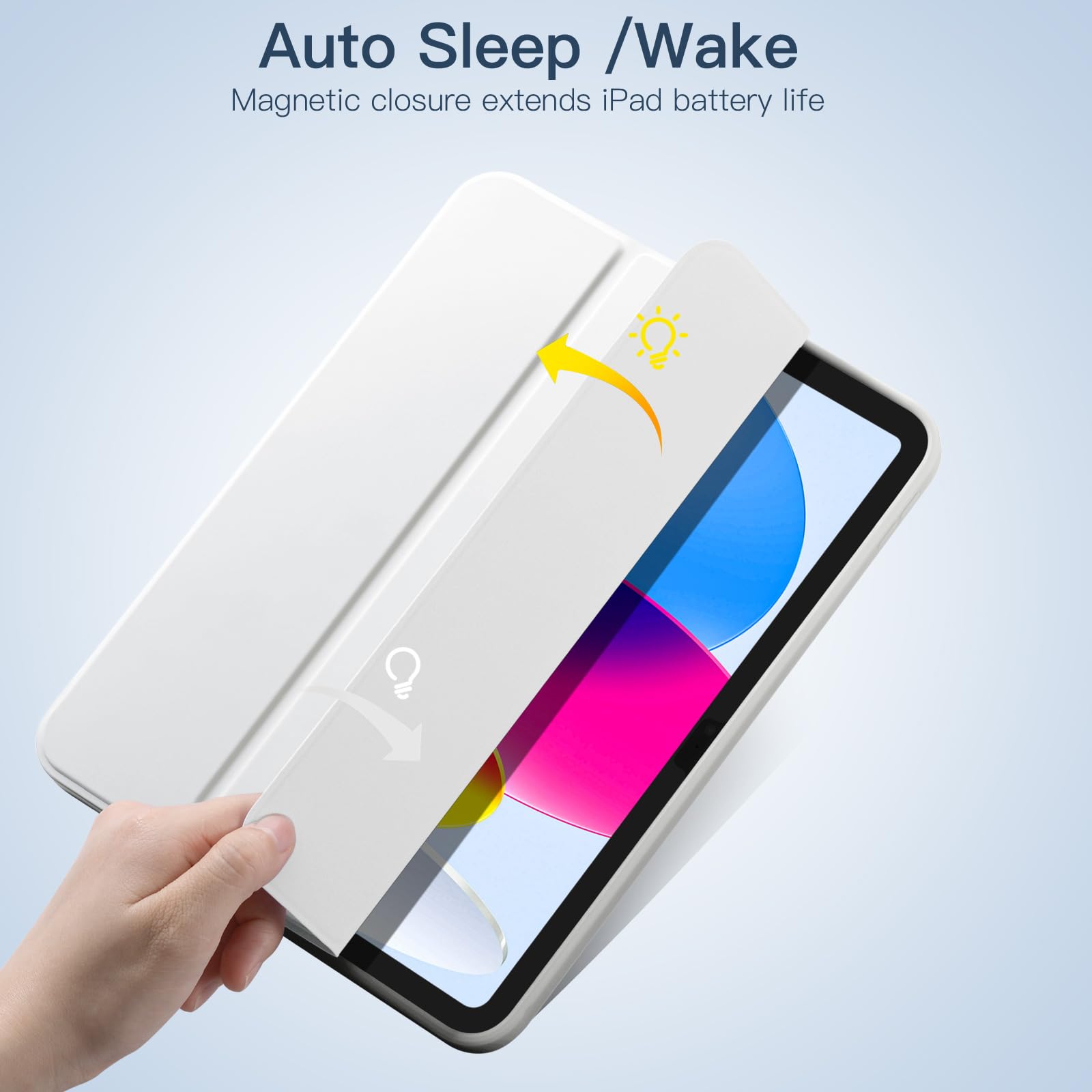 Hülle Für IPad 11. Gen 2025 / 10. Gen 2022 – Mit Stifthalter, Auto Sleep/Wake, TPU-Rückseite, Magnetisch, Dunkelgrün