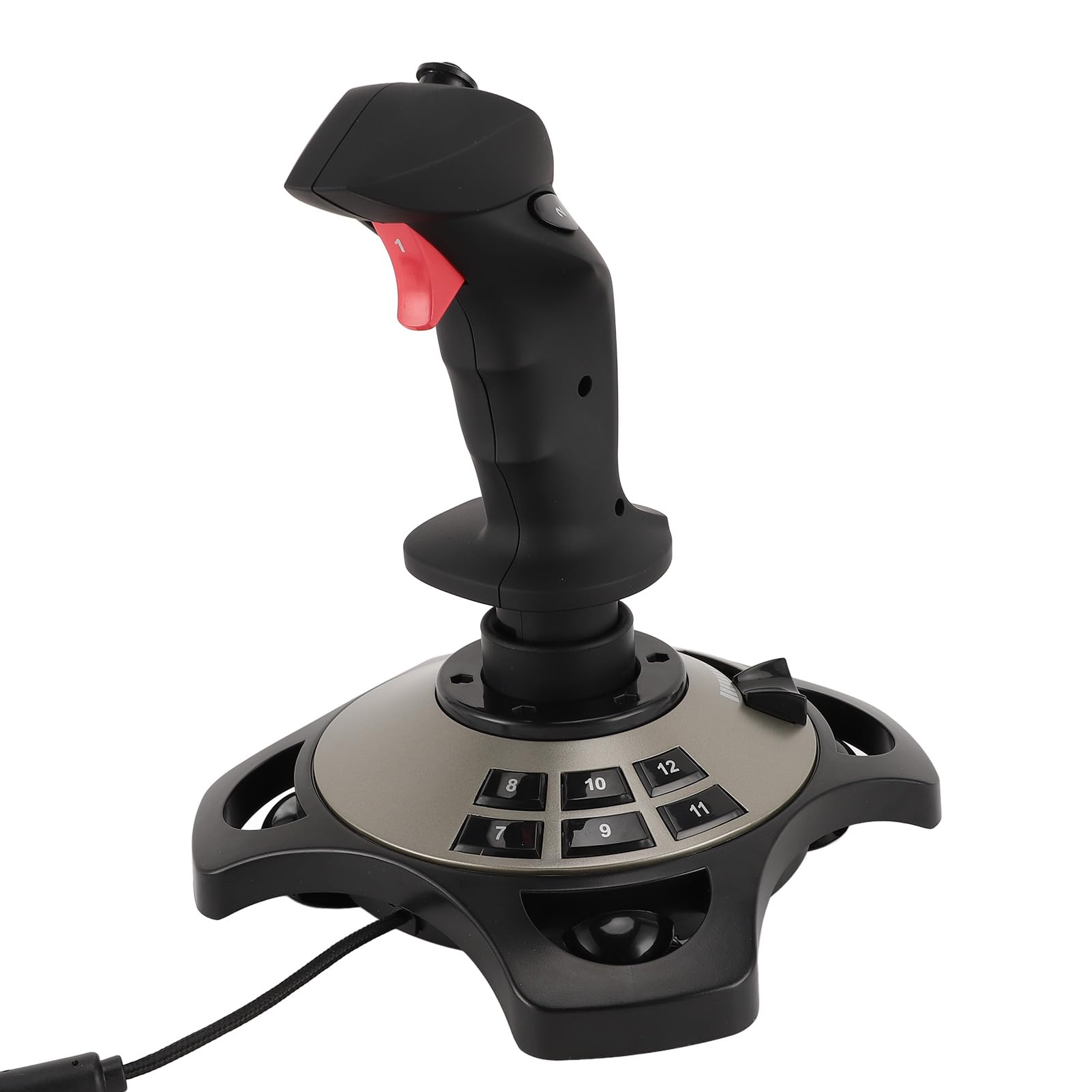 Cosiki Joystick do Lotu PC Przewodowy Drążek Kontroli Wibracji dla 7 8 10 11, materiał ABS, do Komputera PC Laptop