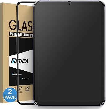 Mothca 2 Pack Matte Glass Screen Protector for iPad Mini 8.3 A17 Pro 2024 & Mini 6 2021 with Alignment Frame, Anti-Glare & Anti-Fingerprint Tempered Glass Film for iPad Mini 7/6, Smooth as Silk