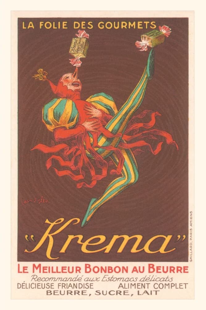 Vintage Journal Krema Bobon au Beurre advertisement (Pocket Sized - Found Image Press Journals)