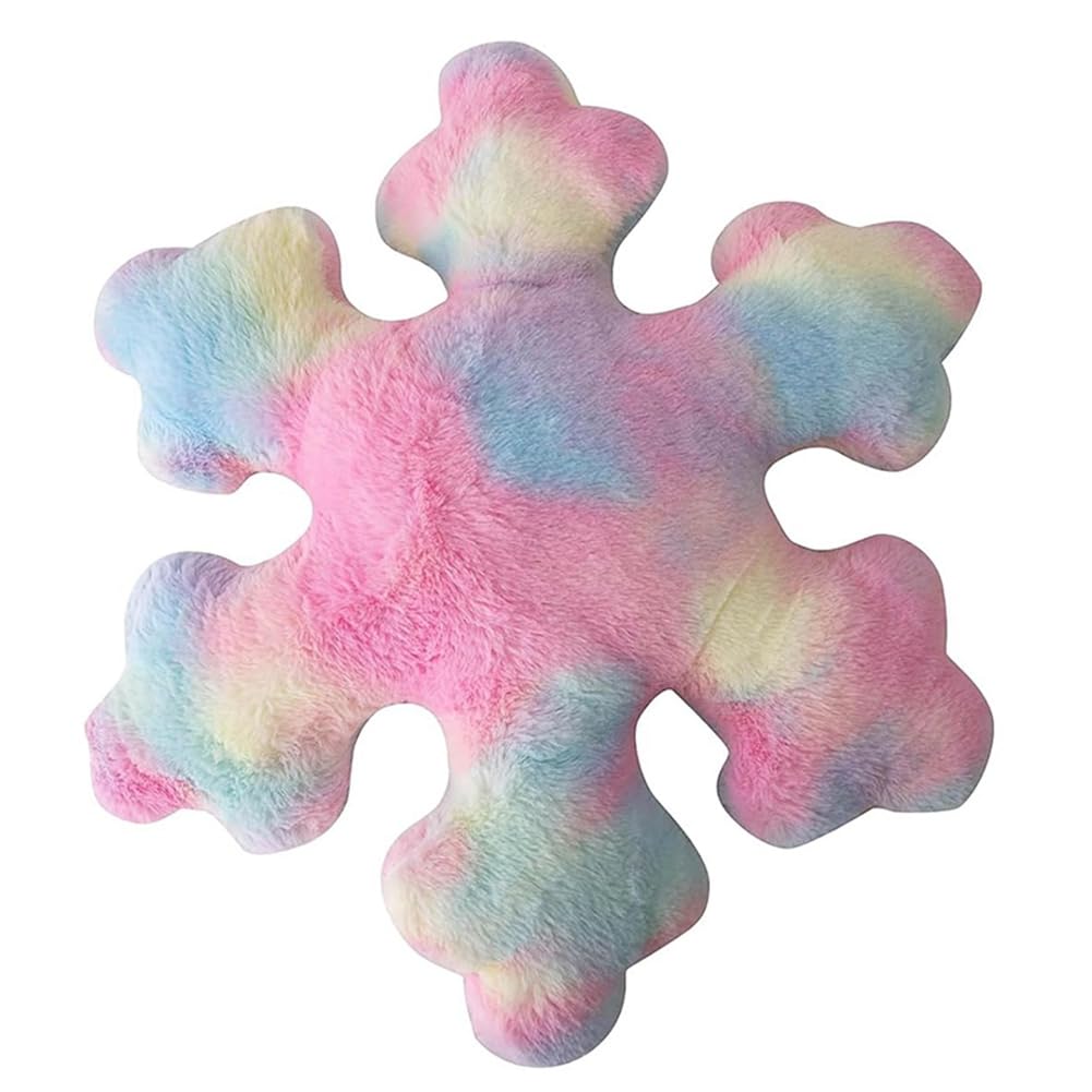 CTRLZS Snowflake Pillow, Throw Pillow Winter Snowflake Pillow Decoration Plush Cute Pillow Sofa Bed Decoration