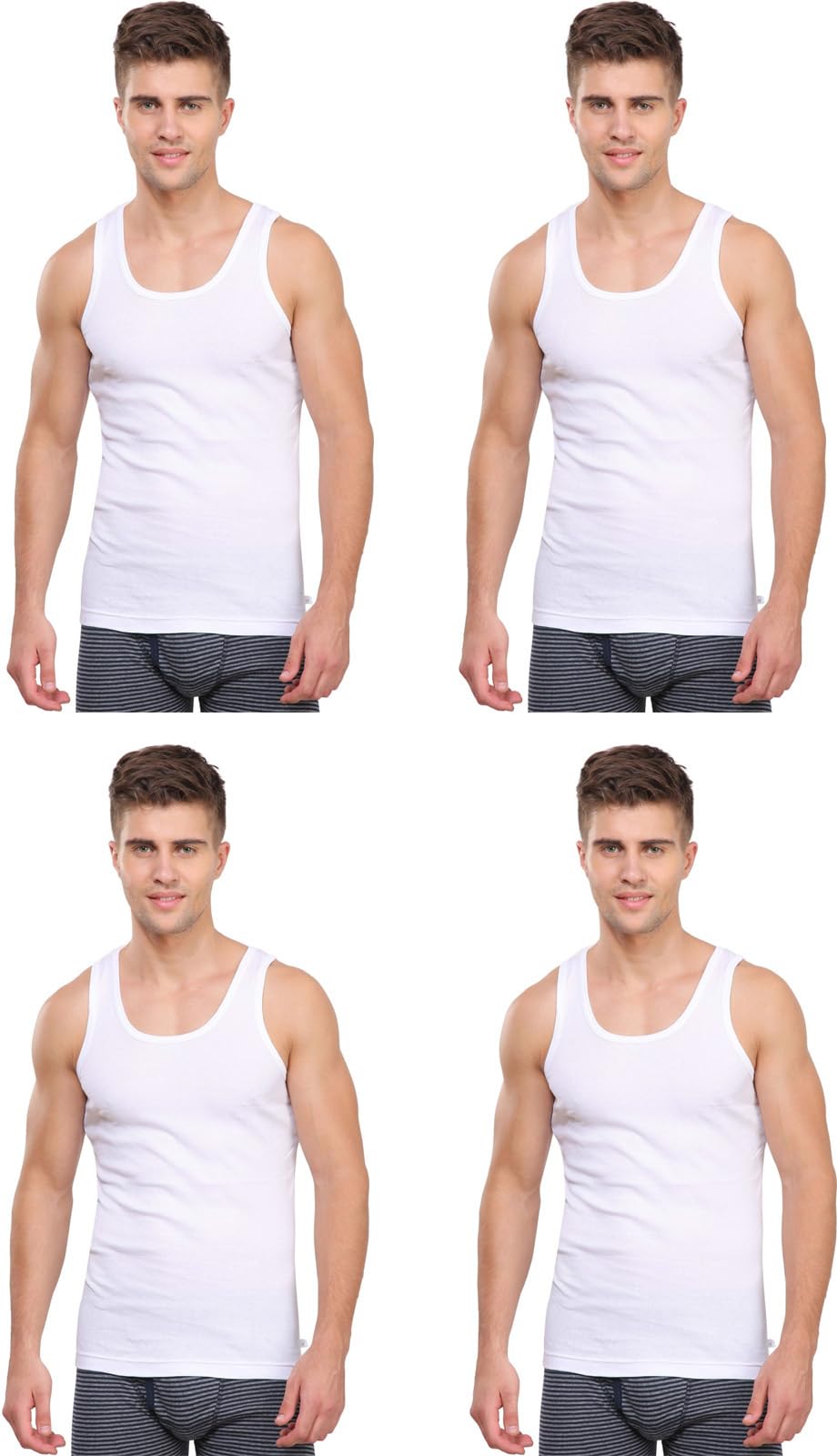 rupa frontline Men's Solid Regular Fit Vest (Frontline-Rib-White-RN-4-90_White-picture-24