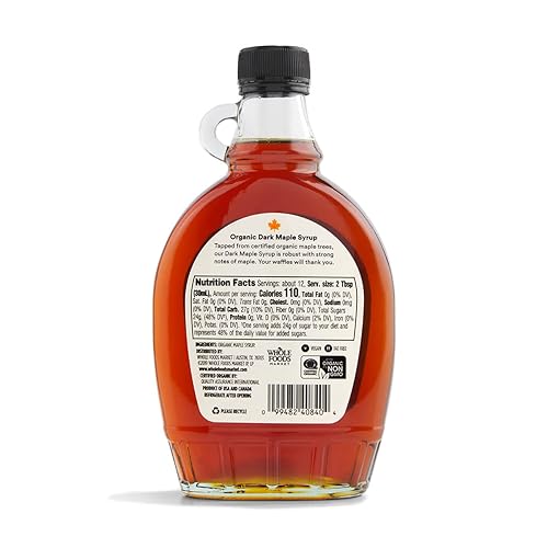 Miniatura 11 de 365 by Whole Foods Market, Jarabe de arce de color dorado de grado A, 8 onzas líquidas