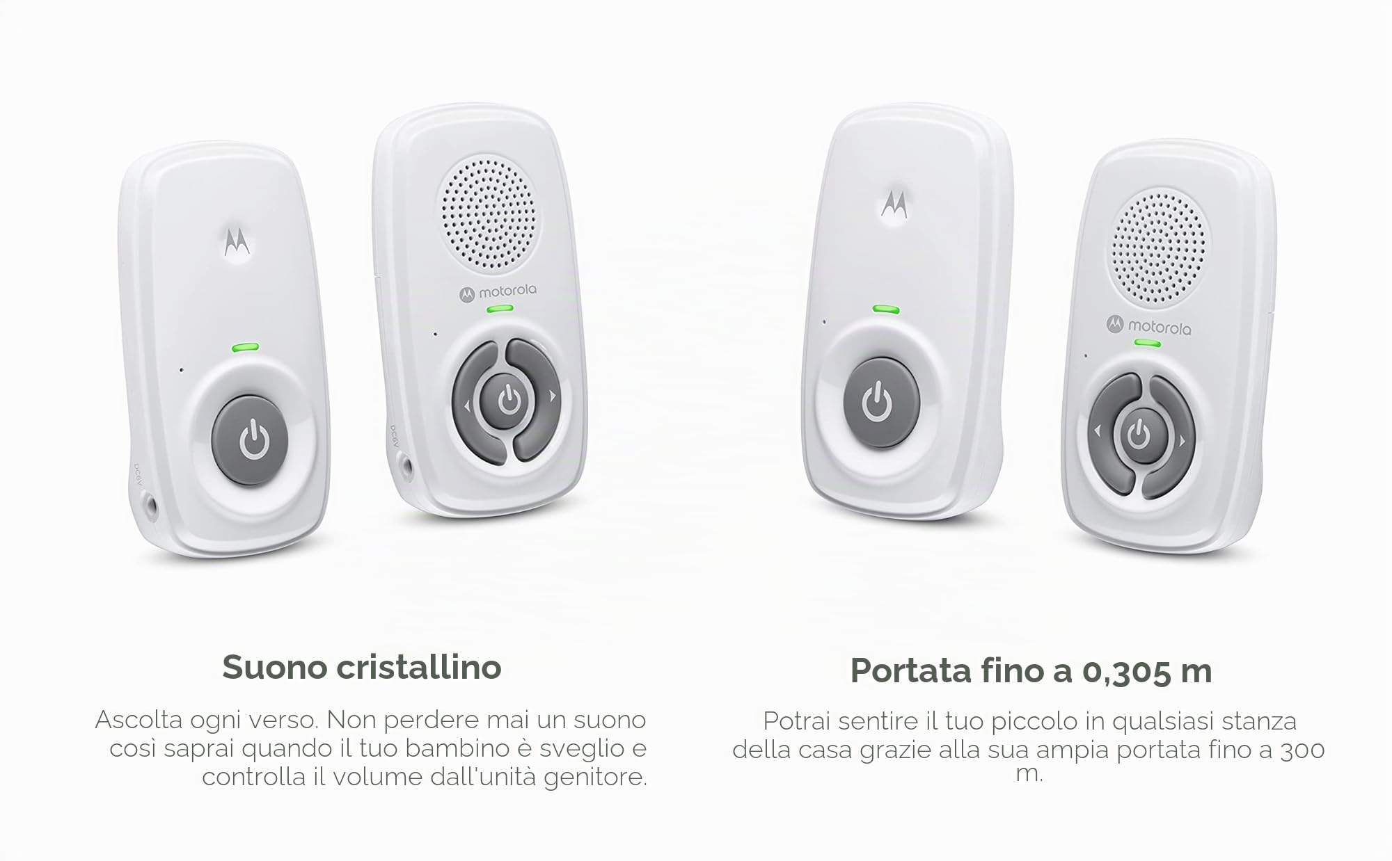 Motorola Nursery AM21/MBP21 Monitor Audio Baby DECT 300m