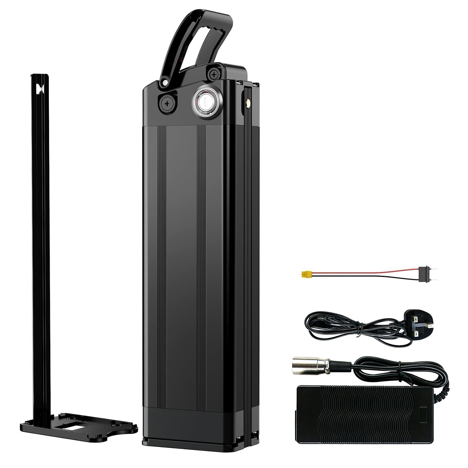Batterie Velo Electrique Pliant 36V 17.5Ah, Batterie pour Vélo électrique 630 Wh avec BMS Intelligent, 2 Broches, Batterie 36v Lithium ION pour Vélo électrique 250W-550W Motor