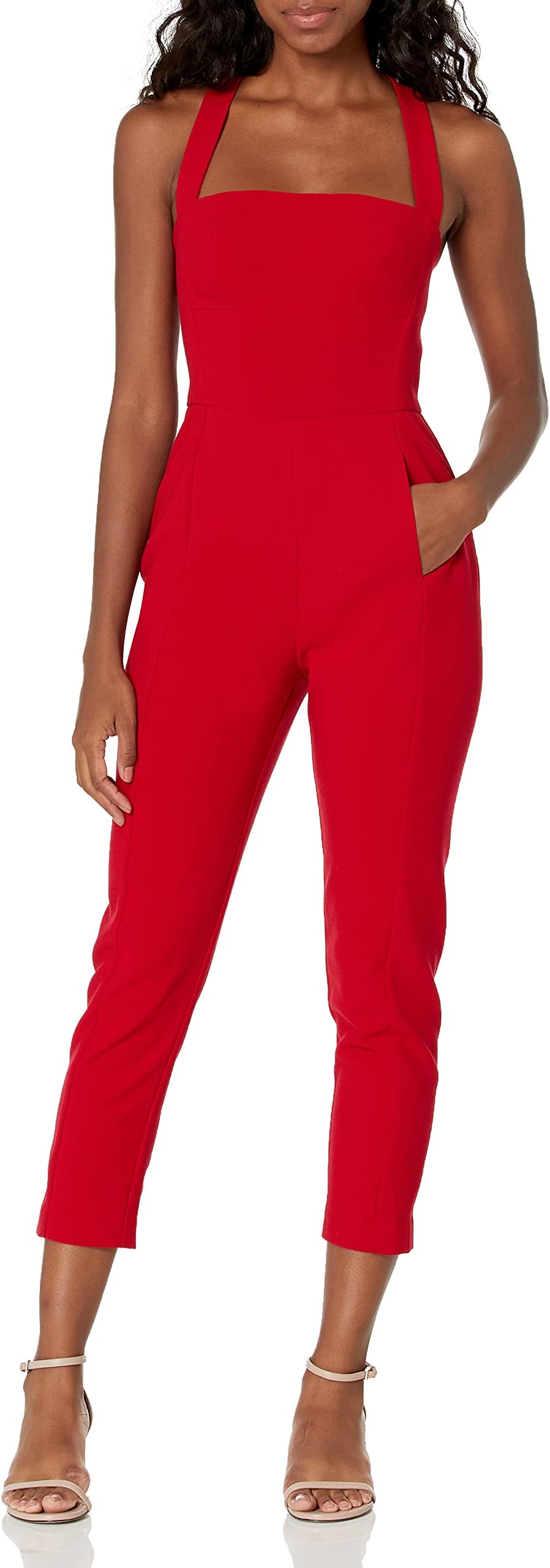 Black Halo womens Bene Petite Straight Leg Jumpsuit Dress