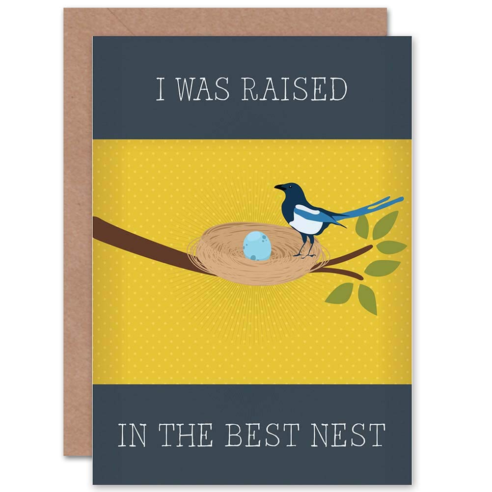 Wee Blue Coo CARD GREETING MOM MUM MOTHER BEST NEST MAGPIE