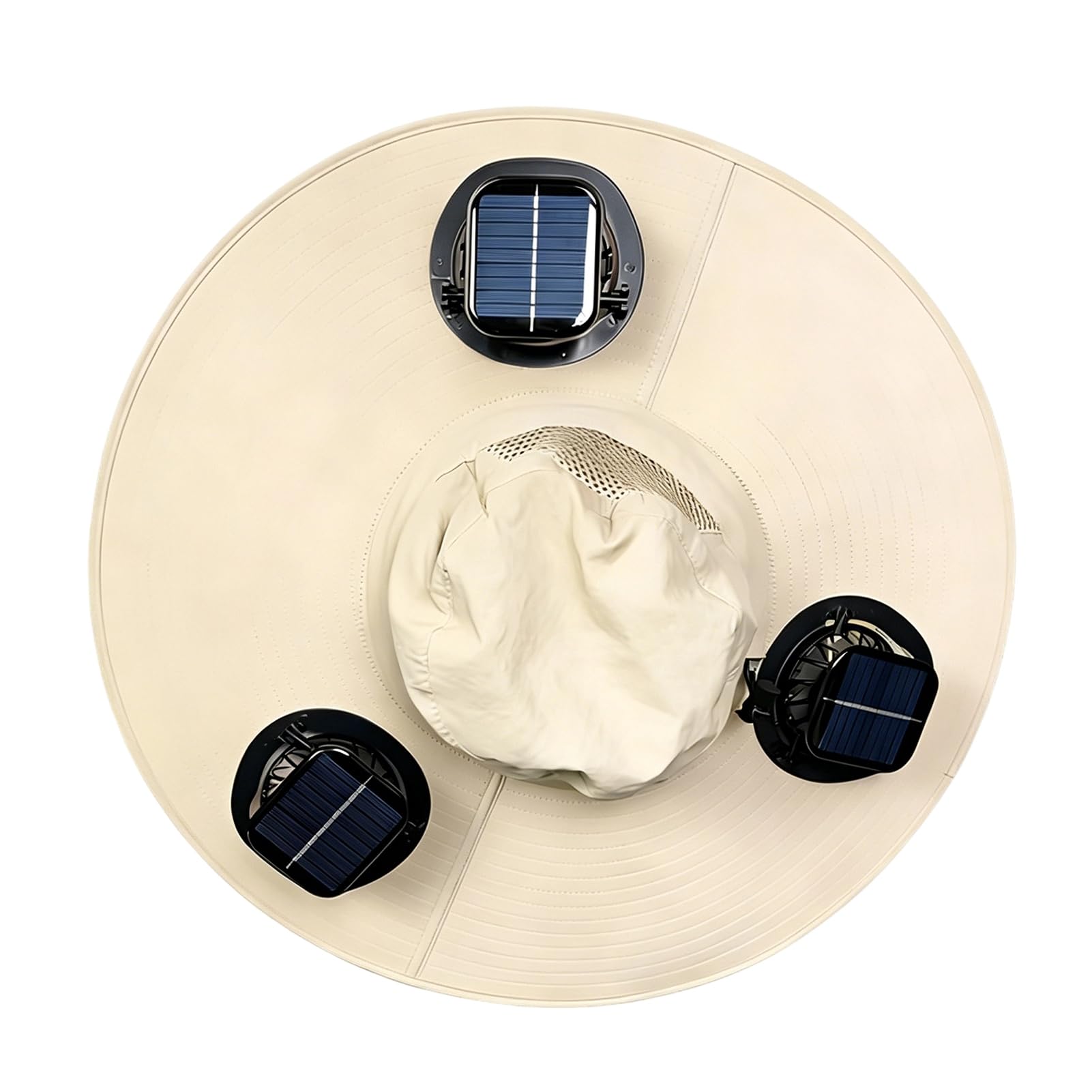 matumou Wide-Brimmed Hat with Dual Fans, Solar USB Powered Hat, Outdoor Bucket Hat for Fishing Hiking