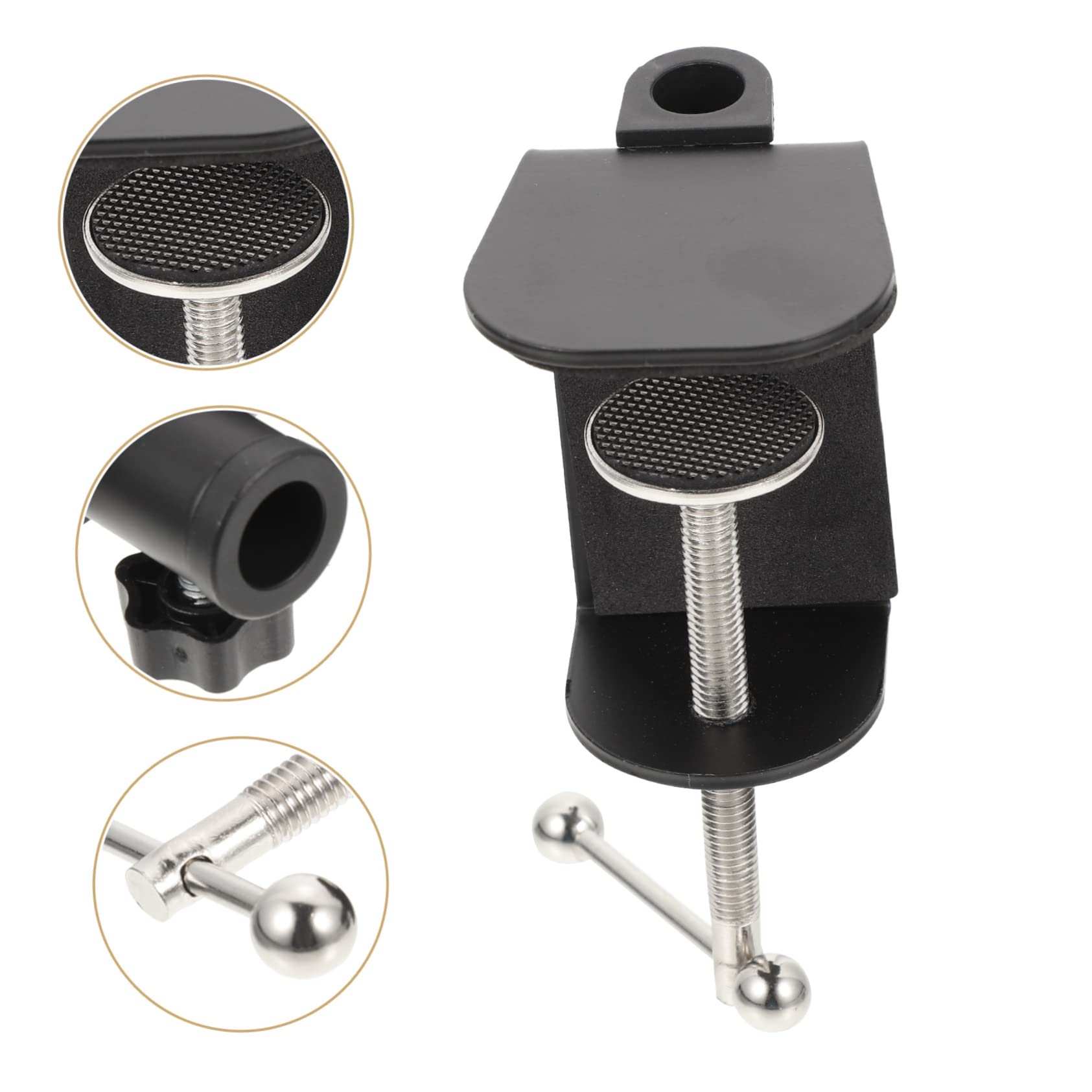 Kisangel Sturdy Desk Lamp Clip for Mic Stand Table Mount Clamp Adjusted Bracket Metal Home Accessory