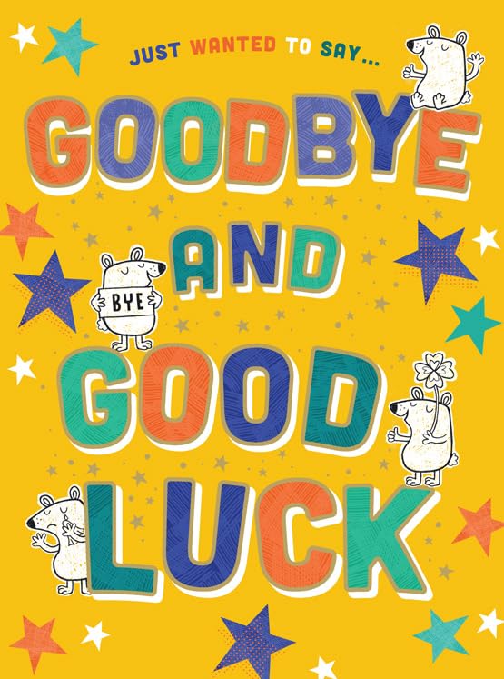 Large Goodbye & Goodluck Card, Just Wanted To Say - A4 Size - Regal Publishing
