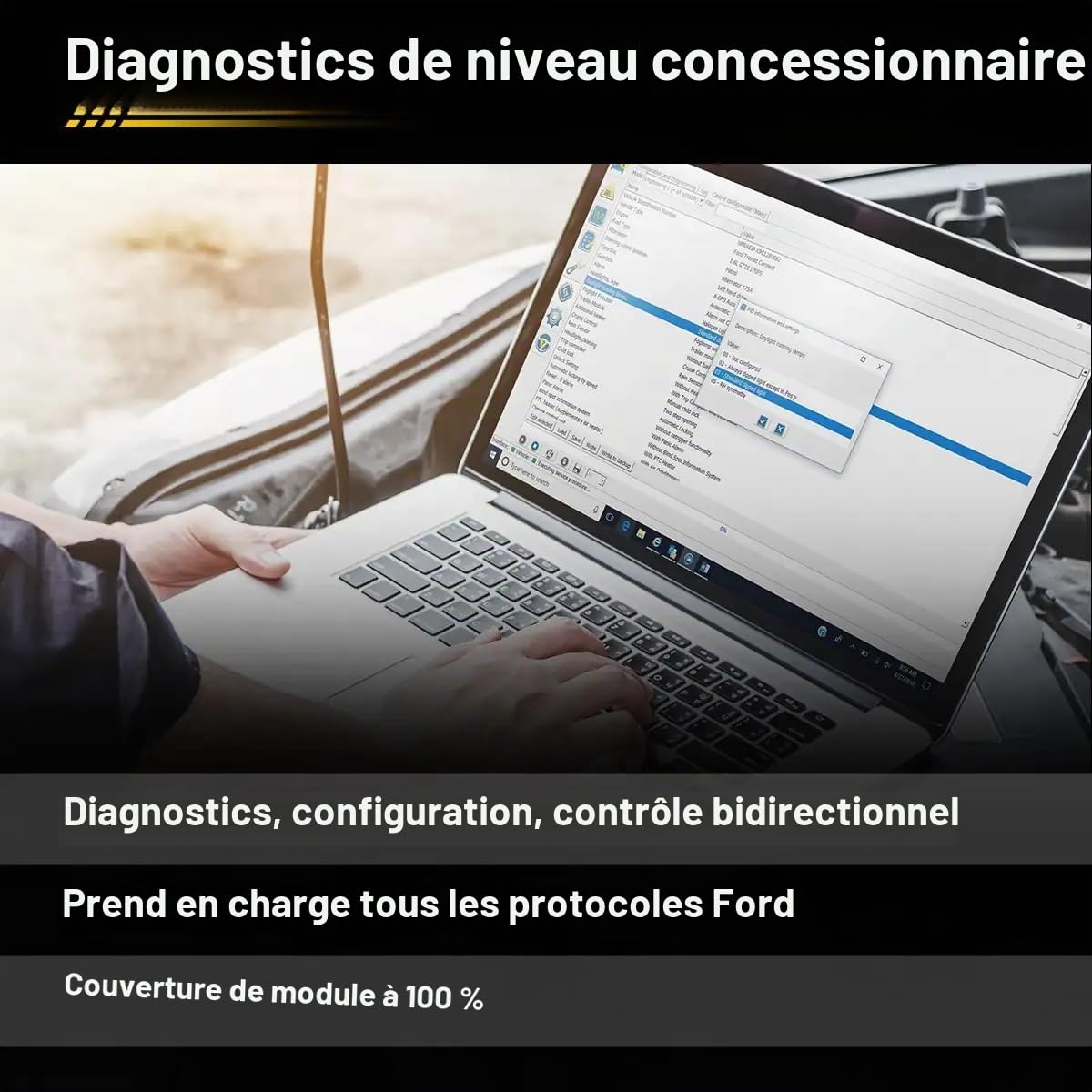 OBDLink ScanTool EX USB - Valise/Outil Diagnostic Auto Professionnel MultiMarques Alimenté par pile - Compatible OBD2 / RenoLink/ForScan/MultiECUScan, Windows 10
