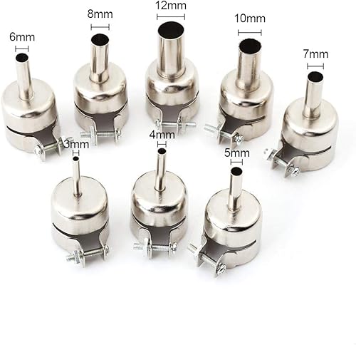 Miniatura 2 de Hilitand Juego de 8 boquillas para herramientas de reparación de estaciones de soldadura de aire caliente tipo bomba de aire (0.118 in, 0.157 in,