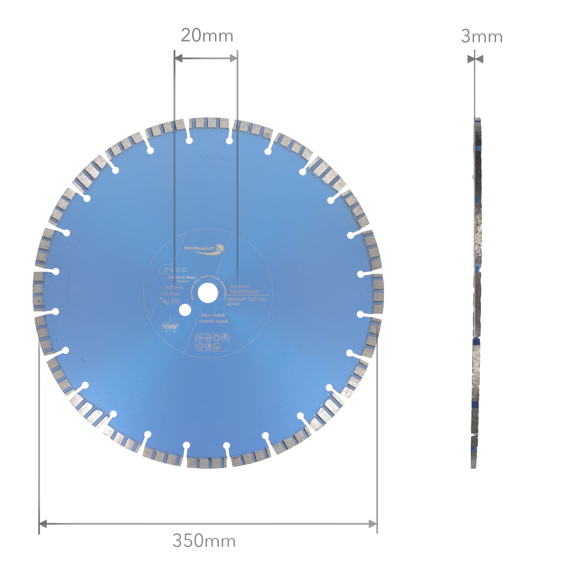 Discos De Diamante De 450 X 50.0 Para Cortar Asfalto Y Hormigón