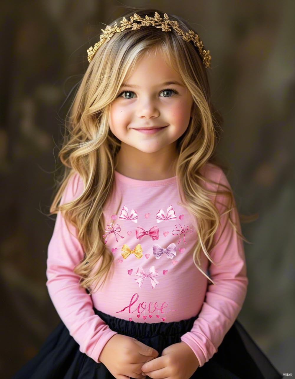 Toddler Girls Valentine Shirt Kids Tee Shirt Love Heart Shirt for Girl XOXO Holiday Ruffle Long Sleeve T-Shirt 2-7T